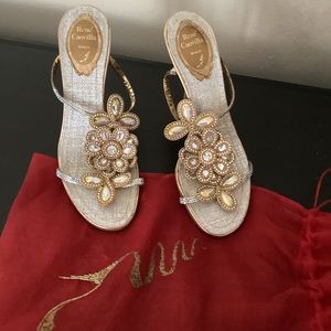 Renee Caovilla gold heels